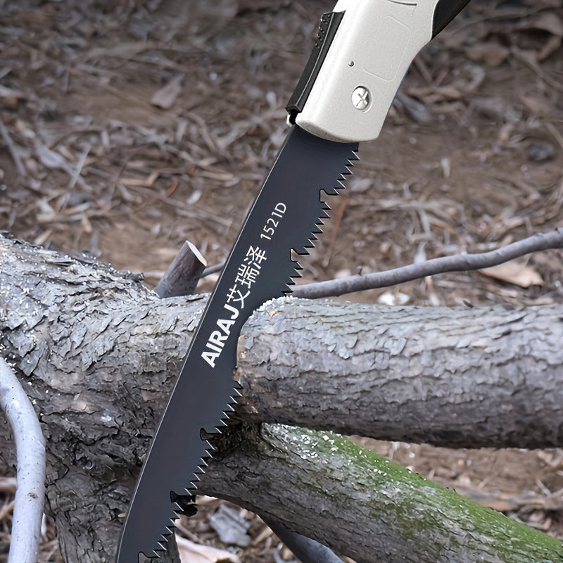 1pc Industrial Grade Steel Folding Saw, Manual Cutting Tool with Anti-Slip Durable Handle, Three Specifications Available for Outdoor Use, Without Battery