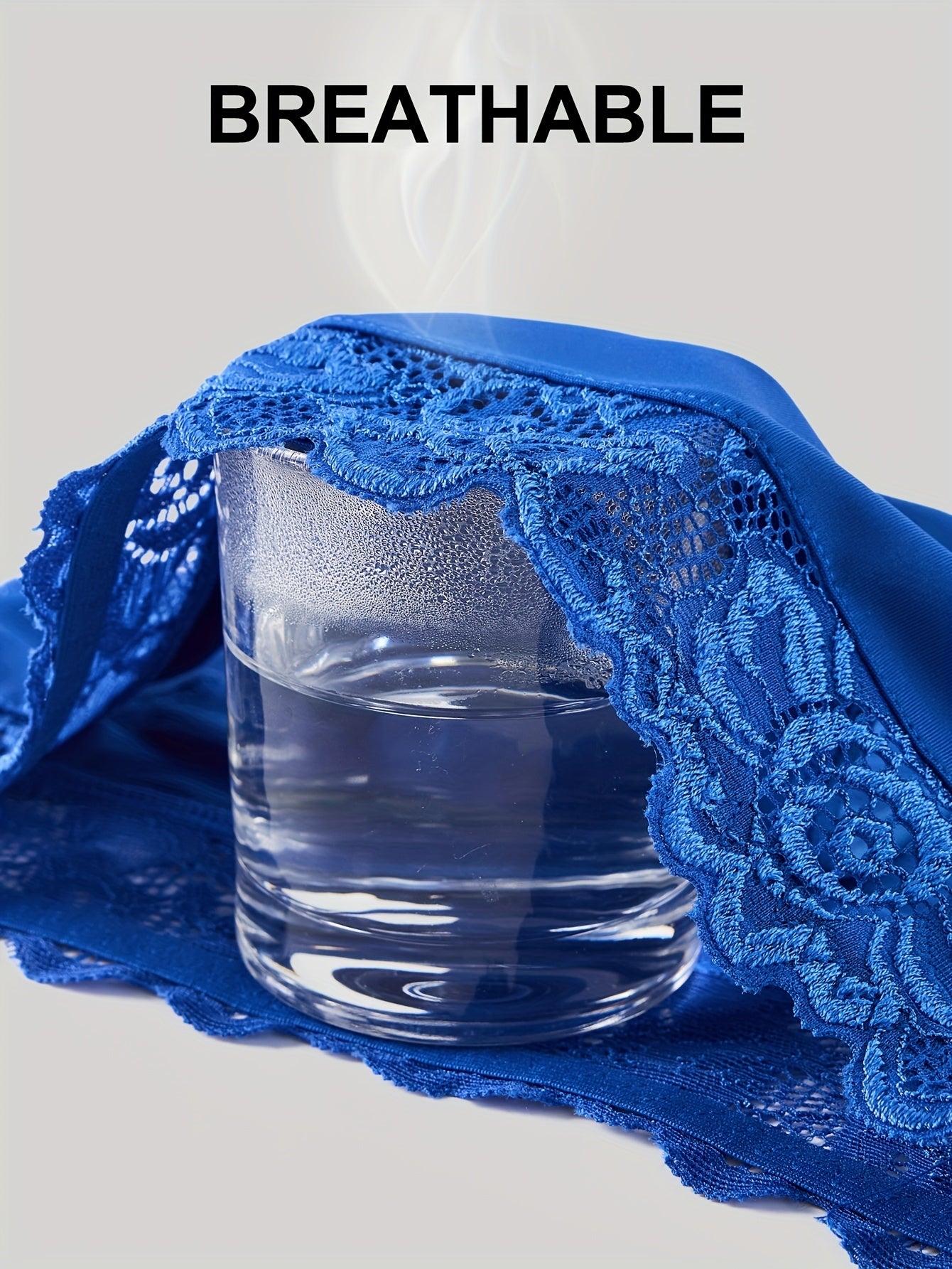 5pcs UK Size Women's Elegant Lace Spliced Triangle Panties - Breathable Mid-Rise Bikini Briefs, Romantic Holiday Fashion, Solid Color, Comfortable & Stylish, Everyday Underwear | Elegant Lace Detail | Smooth Texture Fabric