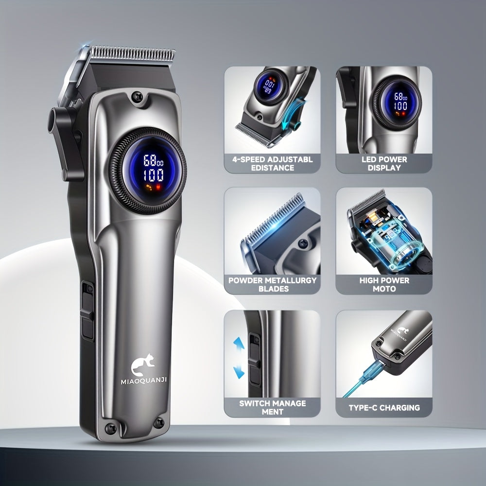 Professional Electric Grooming Clippers for Horse Cats Dogs Pets, Featuring Low Noise Operation, Rechargeable And Cordless Design, Ideal for Trimming Thick Fur on Dogs, Cats, And Other Animals
