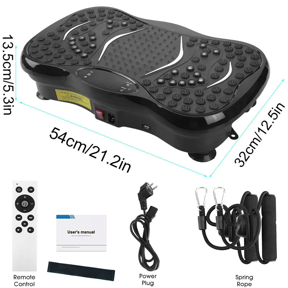 Home Gym Full Set Power Vibration Plate Exercise Machine – 99 Levels & 10 Modes, Bluetooth, Remote Control Home Fitness & Weight Loss Equipment | Full-Body Workout, Fat Burning & Muscle Toning