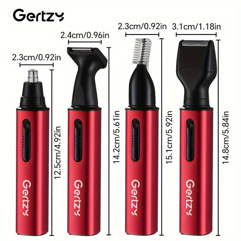 4-in-1 Grooming Kit, USB Rechargeable Electric Nose Hair Trimmer, Beard Trimmer, Eyebrow Trimmer, Sideburns Trimmer, Nose Hair Remover for Men Women, Men's Ear And Nose Trimmer