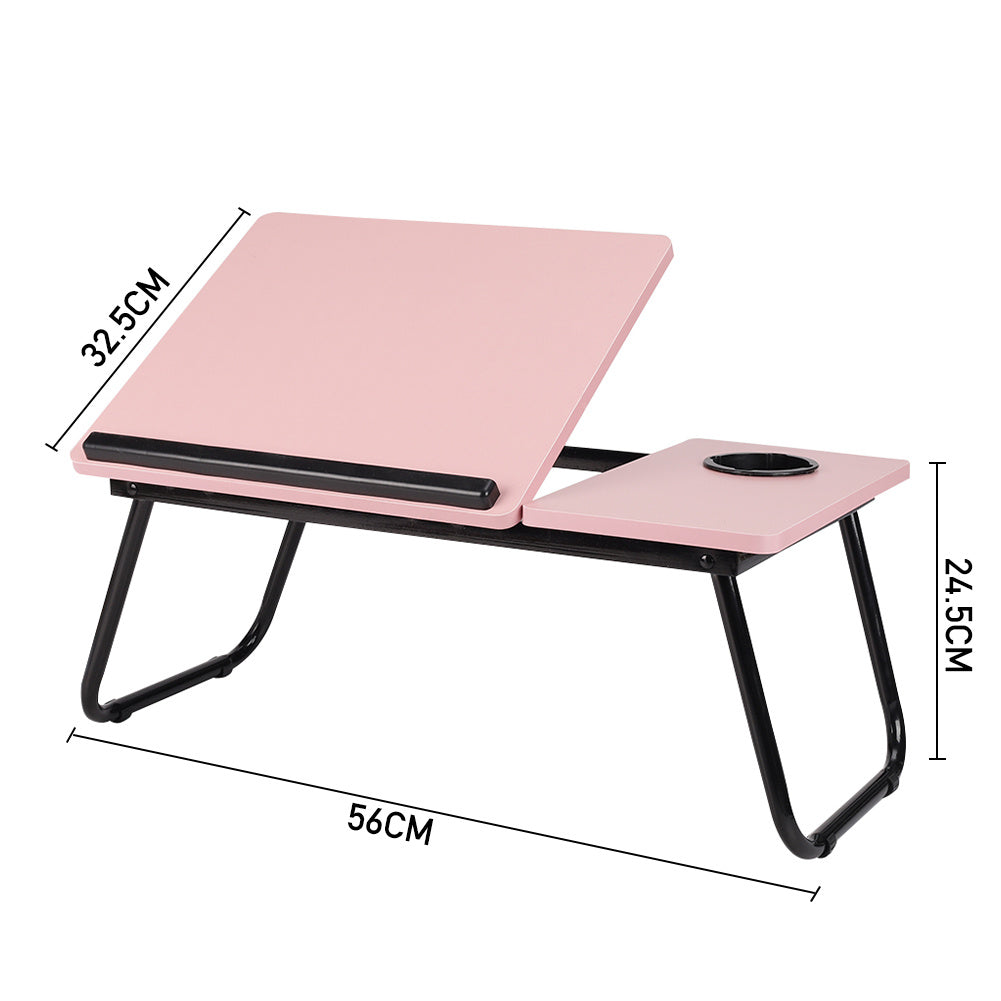 Laptop Desk Laptop Bed Table with Foldable Legs and Cup Slot, Reading Holder Notebook Stand with Adjustable Height Angle, Laptop Bed Tray for Bed Sofa Breakfast Work Study Reading