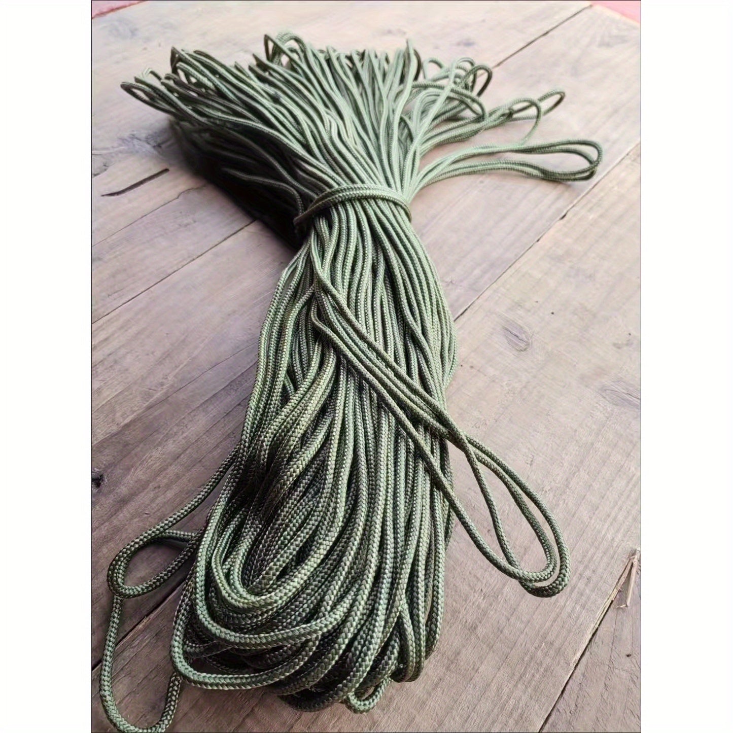 100M High Strength Green Rope | Durable & Weather-Resistant, Suitable for Camping, Survival, Fishing, and Hiking - For Outdoor Enthusiasts