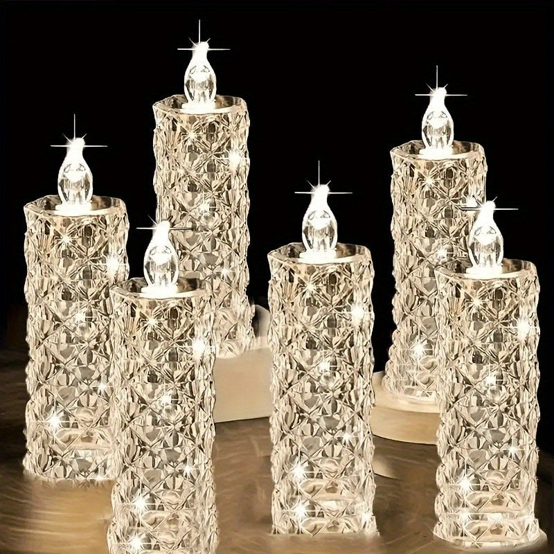 NEW 6PCS Set LED Pillar Candles - Battery-Operated, Flameless & Effortless Glow - Perfect for Proposals, Anniversaries, Weddings, Christmas - Safe & Long-Lasting - Eternal Romance, Effortless Lighting, Candle Lighting