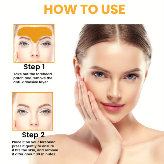 Set of 5 Boxes: 50pcs of EELHOE Collagen Infusion Patches for Forehead And Eyes, Firming, And Lifting for a Smooth, Youthful, And Glowing Complexion - Mild, Non-Irritating, And Alcohol-Free Skincare Option