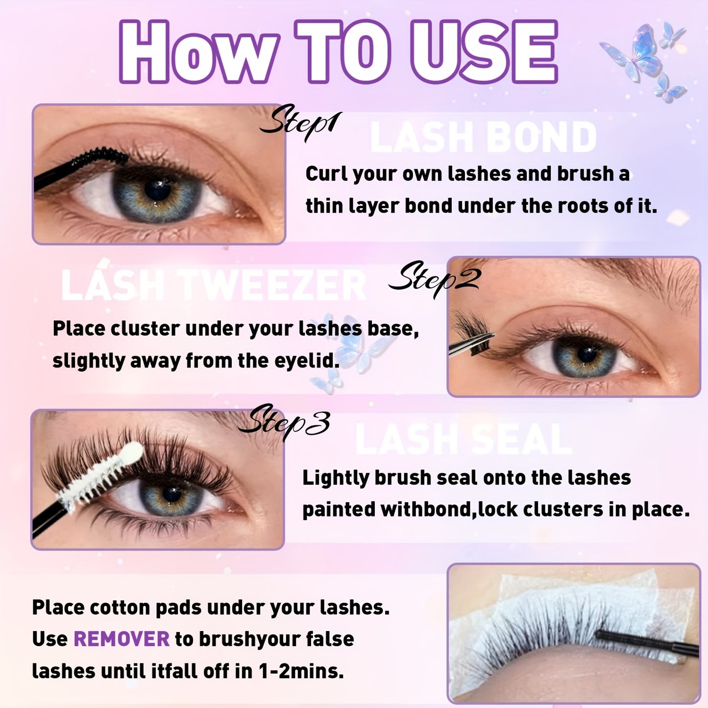 NEW 300/720 PCS Set Eyelash Extension Set Single Eyelash Tuft, 9-18Mm Mix 30D 40D 50D 80D with Eyelash Bonding & Tweezers for Beginners, Exquisite Gift Set Exquisite Gifts for Women