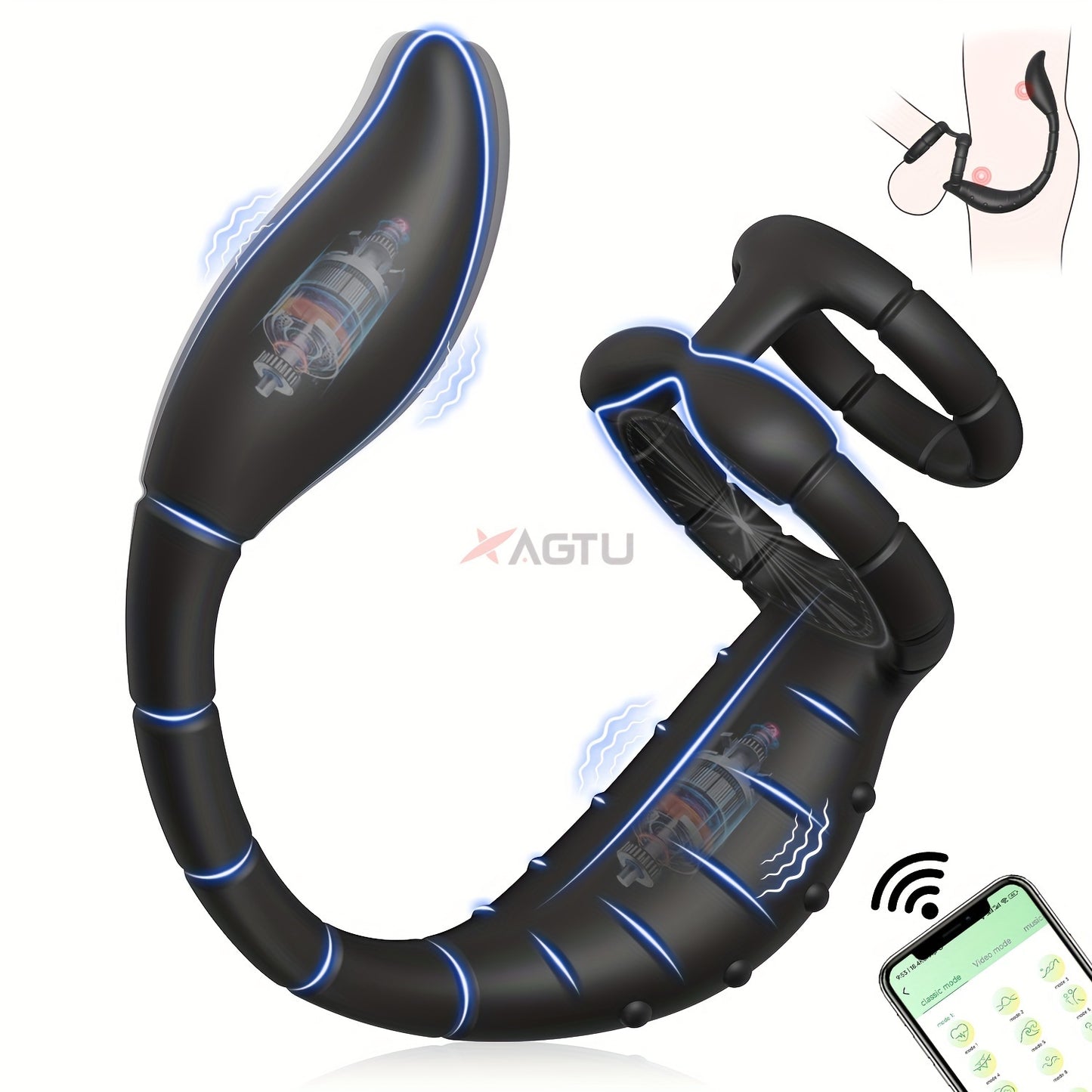 Prostate Massager Vibrating Rooster Ring Sex Toys for Men, Prostate Toy Male Vibrator with Dual Penis Ring, Vibrating Butt Plug Remote Control Cockring with Anal Plug Vibrator Bullet for Adult Couples