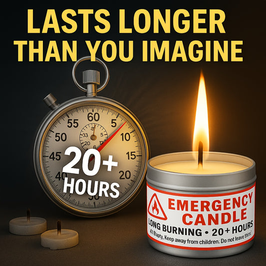 2/4/9-Pack Long-Lasting Candle Jars - Soy Wax SOS Emergency Warmth, Indoor & Outdoor Use, 20+ Hour Burn Time, Unscented Safe Flameless Candles, Ideal for Camping, Power Outages SOS Tools Sets