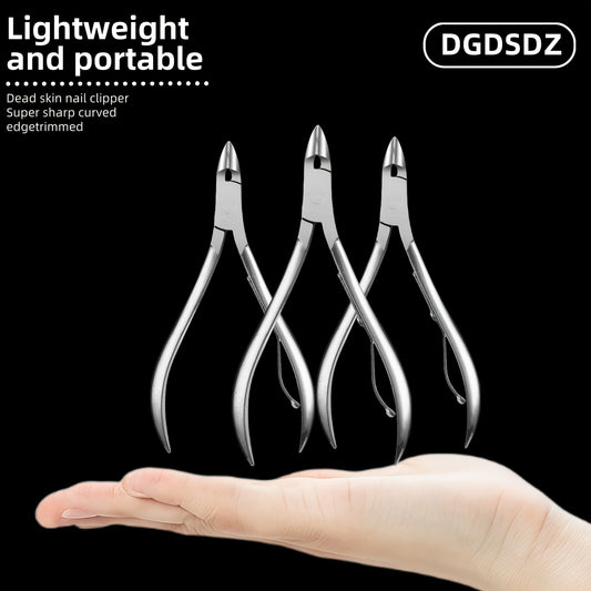 3 PCS Set Professional Stainless Steel Cuticle Nipper Set | 3-Tool Multifunctional Manicure & Pedicure Kit with Anti-Slip Comfort Grip | Sharp, Durable Nail and Clippers for Salon or Home Use