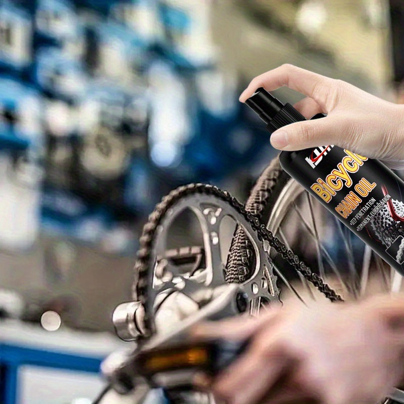 100ml KJM Bicycle Chain Lubricant - All-Weather Protection for Mountain/Road Bikes, Front Fork Chain, Cycling Accessories, Door Lock Core Lubricant, Plastic Material, No Battery Needed, Easy to Use, Mountain Bike Accessories,