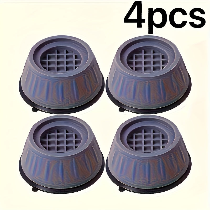 4 PCS Set Washing Machine Anti-Vibration Silicone Pads - Shock Absorption and Noise Reduction, Sturdy and Durable, Stable Washing Machine Support, Reduces Vibration and Noise, Waterproof, Non-Slip, and Shock-Absorbing, Raised