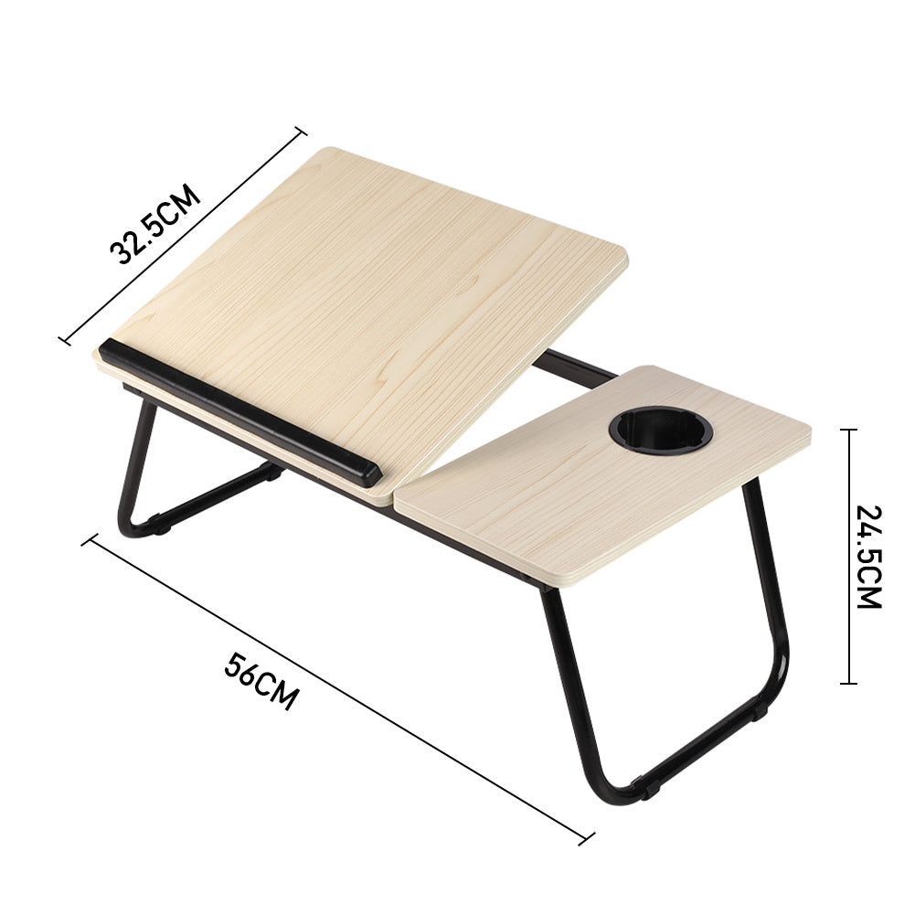 Laptop Desk Laptop Bed Table with Foldable Legs and Cup Slot, Reading Holder Notebook Stand with Adjustable Height Angle, Laptop Bed Tray for Bed Sofa Breakfast Work Study Reading