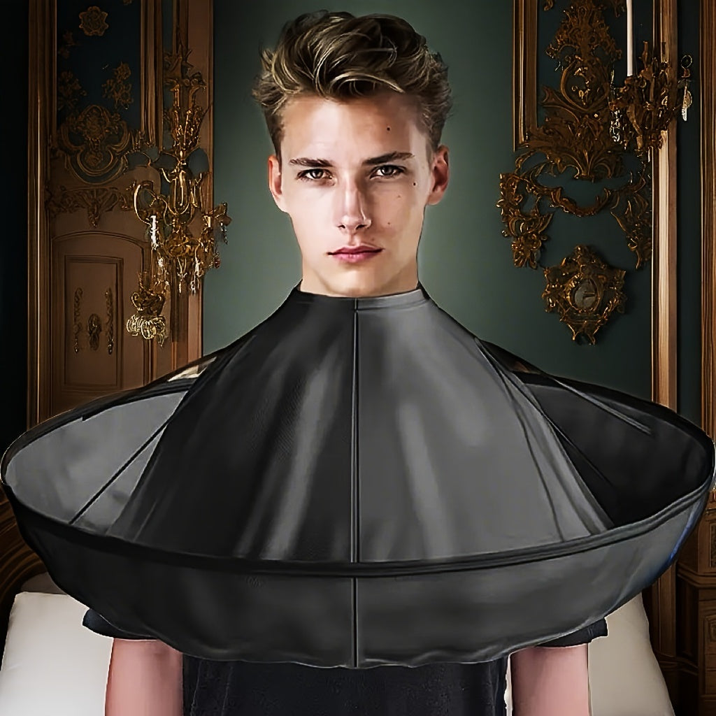 White/Black Hair Cutting Umbrella Cloak Color Barber Bib Non-Stick Hair Clipping Cape Bib, Home Hairdressing Apron Overalls Razor Women Men Hair Care Accessories