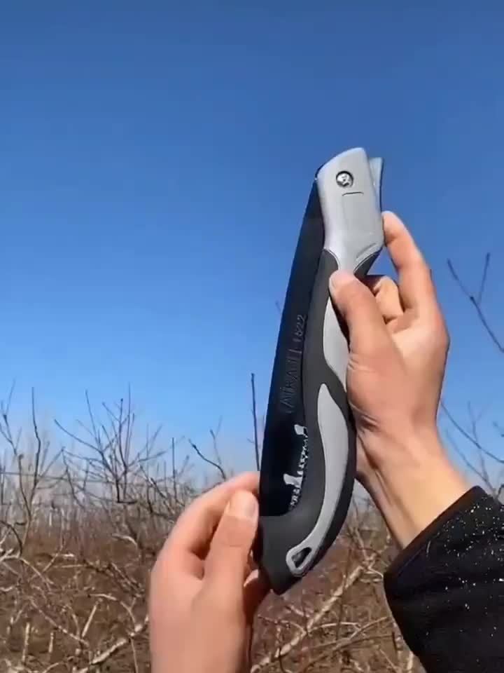 1pc Industrial Grade Steel Folding Saw, Manual Cutting Tool with Anti-Slip Durable Handle, Three Specifications Available for Outdoor Use, Without Battery