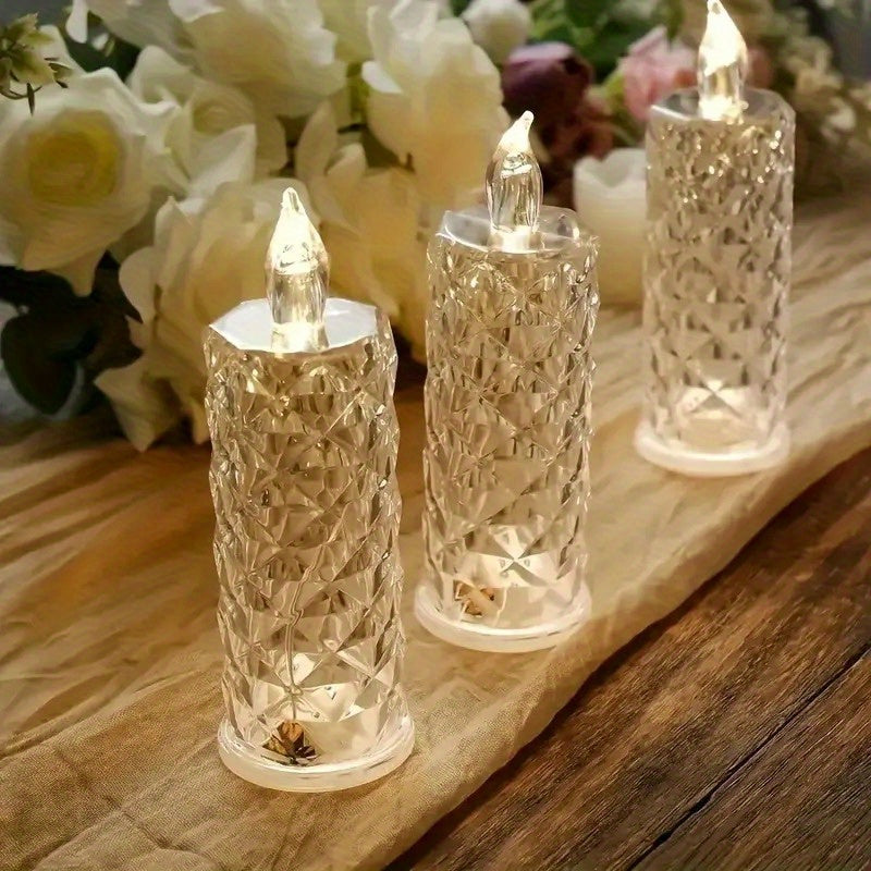 NEW 6PCS Set LED Pillar Candles - Battery-Operated, Flameless & Effortless Glow - Perfect for Proposals, Anniversaries, Weddings, Christmas - Safe & Long-Lasting - Eternal Romance, Effortless Lighting, Candle Lighting