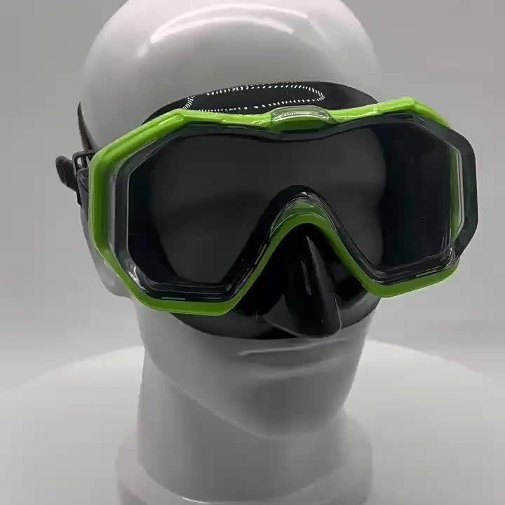 Top Quality Tri-Fin PC Lens Panoramic Wide Angle Adult Silicone Snorkeling Mask, Swimming Goggles, Leakproof, Easy Adjustment, Suitable for Snorkeling and Swimming Training