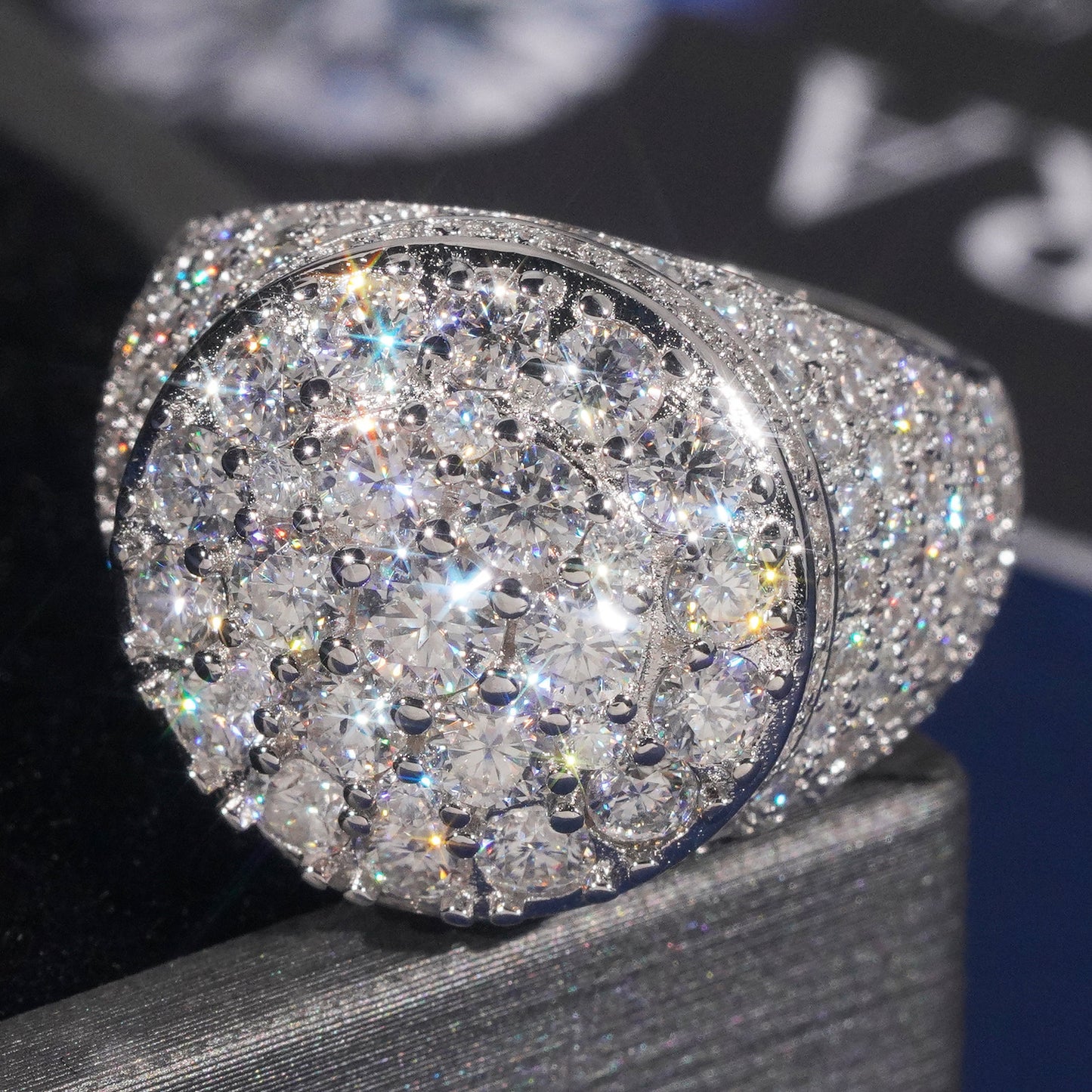 NEW Fashion S925 ring hot 925 Silver VVS moissanite hip-hop trendy Men's and Women's rings, Holiday Accessories, Party Accessories, Stylish Accessory, Arabian Style, Durable Craftsmanship, High Quality , Unisex Ring, Faux Rin