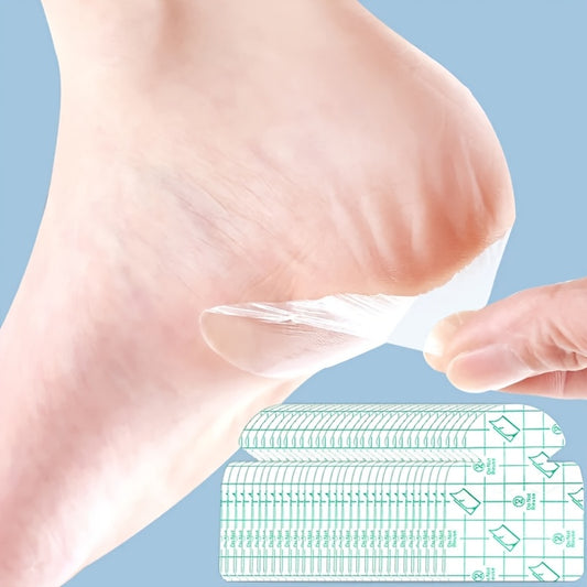 30 PCS Set Invisible Moisturizing Heel Pads - Breathable Cushioning Pads, Suitable for Dry and Cracked Heels, Moisturizing and Repairing, Soft PVC Material, No Glue Required, Sport Sneakers Footwear Tools Sets
