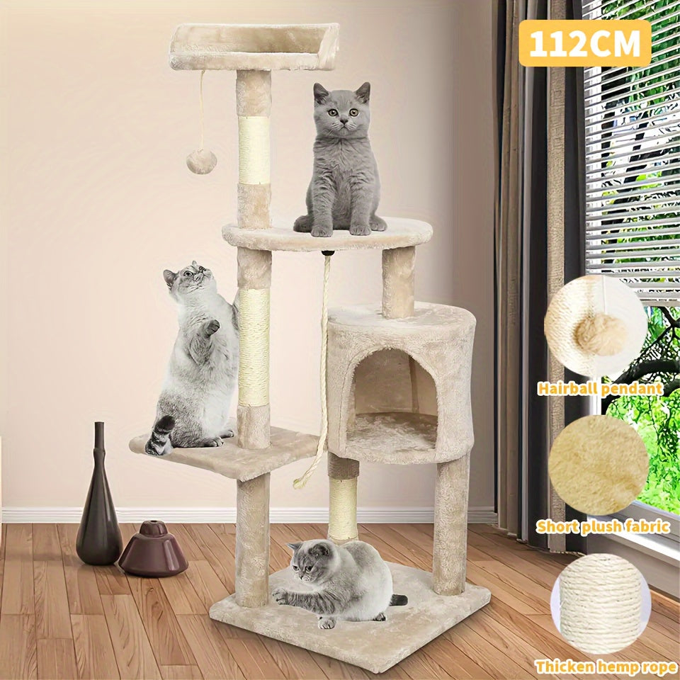 Tall Cat Tree Large Climbing Tower Kitten Scratching Post Condo Activity Centre