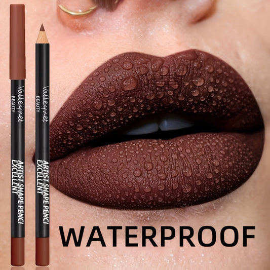 13pcs/Set Matte Lip Kit (13pcs Matte Lip Liner +1pc Lip Gloss)| Long-Lasting Waterproof Lip Liner And Lip Gloss in Mixed Colors, Velvet Texture, Moisturizing, Suitable for All Skin Types