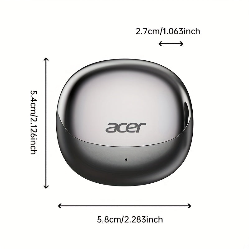 Original Acer Official Genuine Product] In-Ear Design | TWS Wireless Earbuds | Stereo | Deep Bass | Low Latency for Calls | Comfortable Fit (For Study/Business/Sports/Running/Fitness) | Portable Design | Multi-Device Compatib