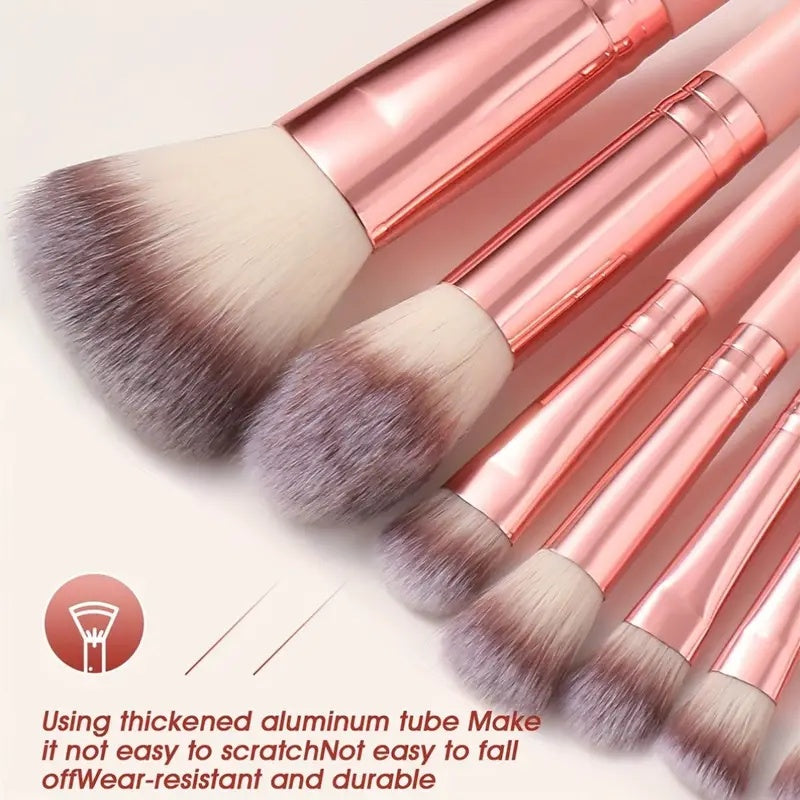 21-40PCS Set Popular Choice of pink makeup kit, the set includes a multi-size soft brush, a variety of makeup eggs, a portable large-capacity travel makeup bag, and a full set of pink Internet celebrity makeup brushes