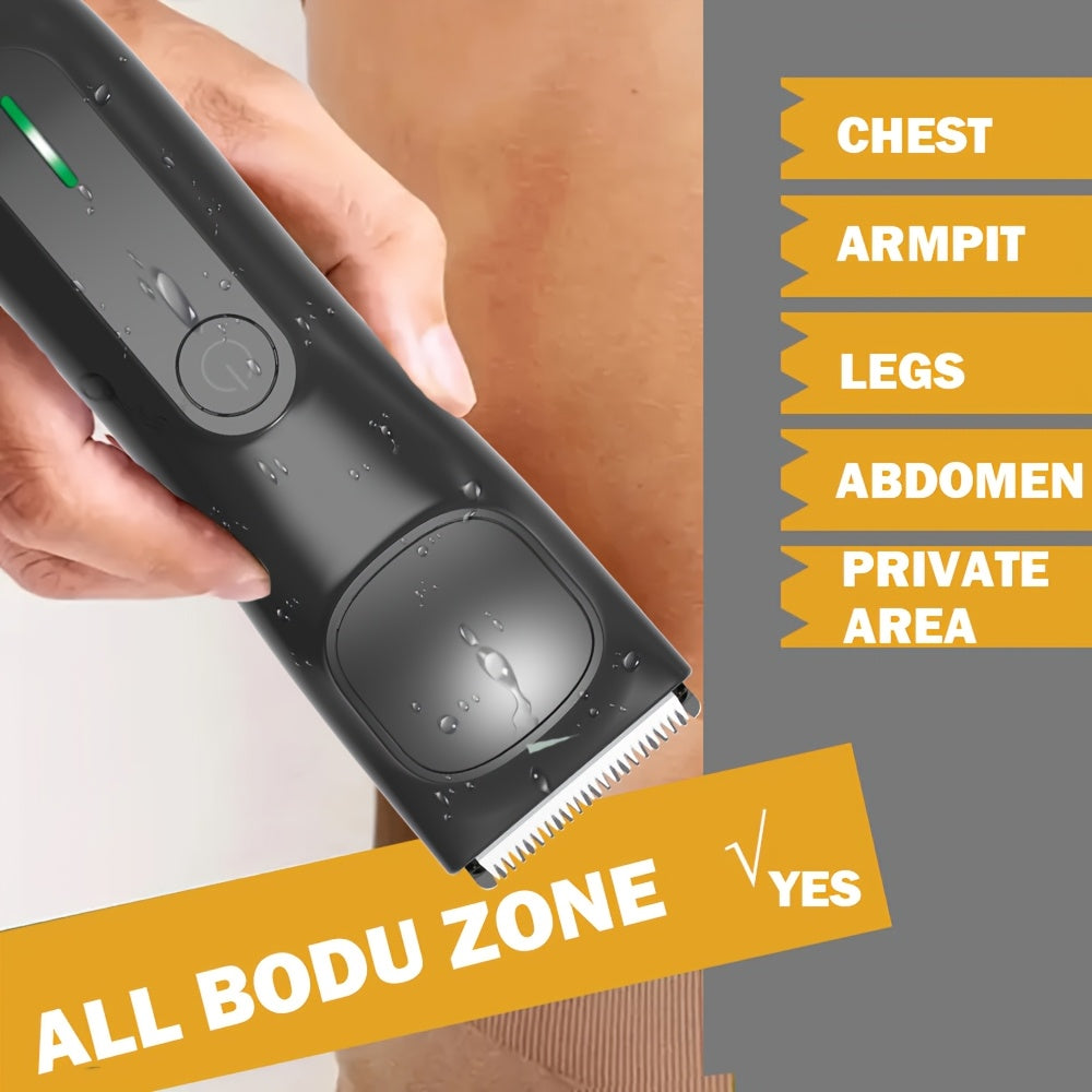 Men's And Women's Groin And Body Hair Trimmer, Electric Ball Trimmer, Public Grooming Tool, Comes with 2 Guard Attachments, Ceramic Blade Head, Wet And Dry Shaver, - USB Rechargeable Electric Razor, Hair Clipper, Hair Scissor