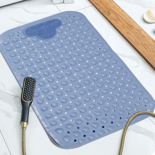 4 Colors  Foot Massager Shower Mat – Raised Texture Pad, Suction Cup Backing, Drain Holes, Easy-Clean Finish – Multiple Sizes Bathroom Shower Supplies
