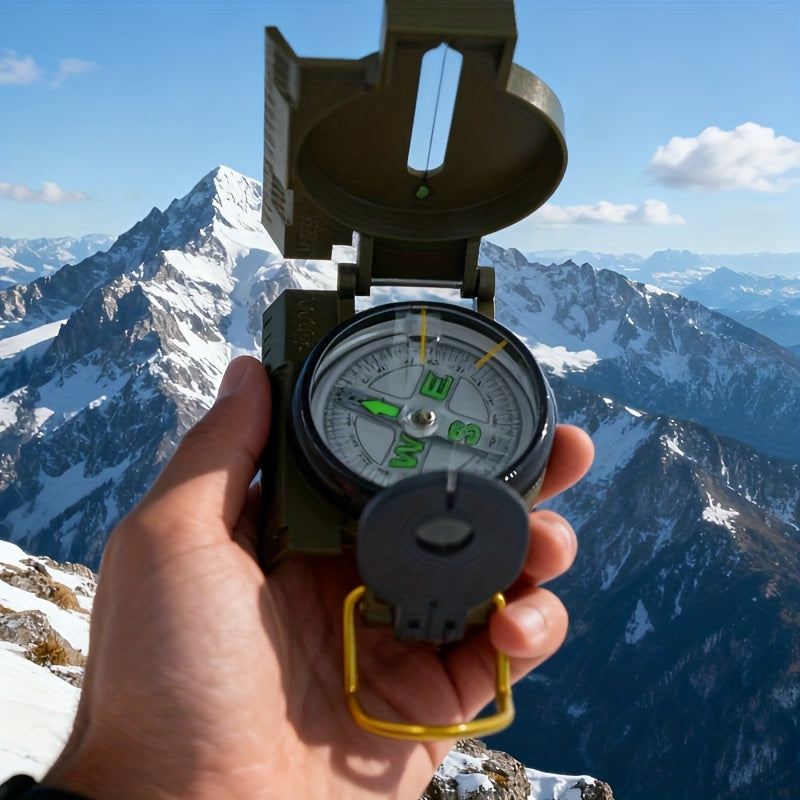 Outdoor Emergency Survival Compass, a Multifunctional Waterproof Portable Compass for Hiking, Camping, Bushcraft Mountain Adventures And Traveling, Without Battery Sports Activities