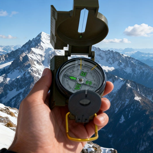 Outdoor Emergency Survival Compass, a Multifunctional Waterproof Portable Compass for Hiking, Camping, Bushcraft Mountain Adventures And Traveling, Without Battery Sports Activities