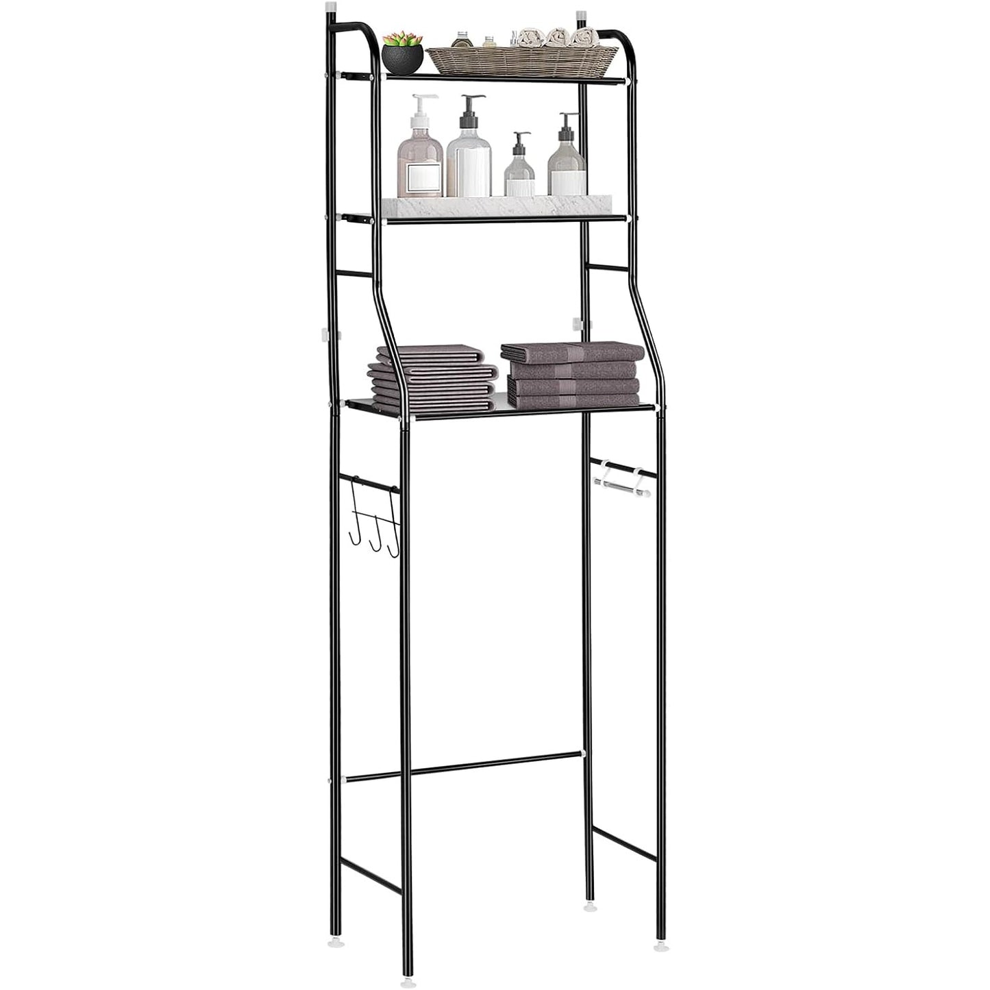 3 Tier Over Toilet Storage Unit Bathroom Shelf Organizer Stand Over Toilet Storage Rack Laundry Shelf Unit Organizer Rack Space Saving Organizer Stand