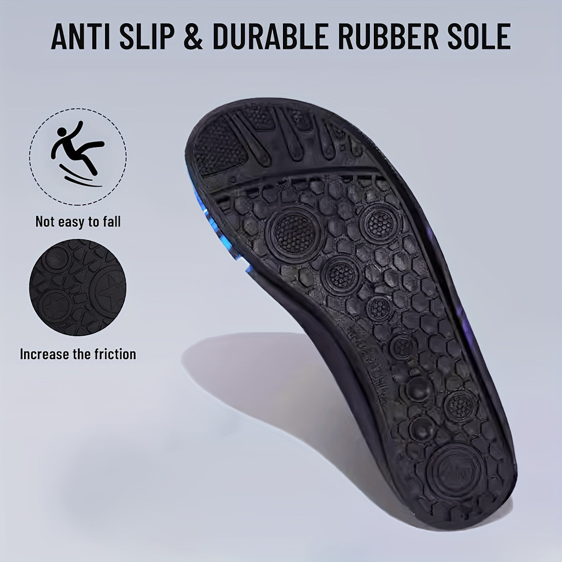 Quick-Dry Water Shoes for Swimming Surfing Yoga - Lightweight TPR Sole, Breathable Fabric Upper, All-Season Beach & Pool Shoes for Men & Women