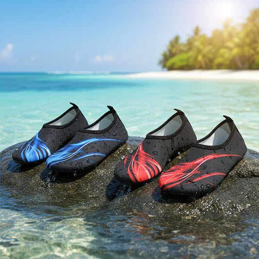 Quick-Dry Water Shoes for Swimming Surfing Yoga - Lightweight TPR Sole, Breathable Fabric Upper, All-Season Beach & Pool Shoes for Men & Women