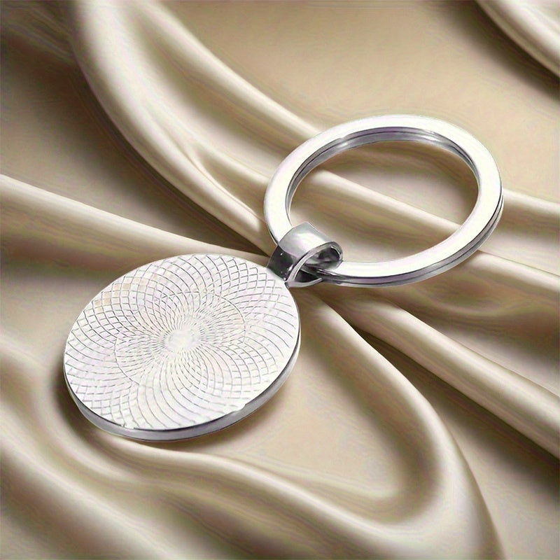 2D Flat, 1pc Libra Zodiac Sign Keychain - Elegant Alloy Libra-Themed Key Ring with Convex Glass Beacon, Durable /Christmas/Valentine's Gift for &, Libra Charm Accessory for Keys or Bags, 2D Flat