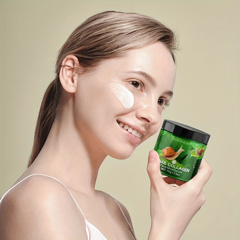 Korean Snail Collagen Hydrating Cream, Tightening And Lifting, Deeply Hydrating, Illuminating, Makes Skin Appear Younger And More Radiant, Includes Hyaluronic Acid, Retinol, Vitamins C And E, Refreshing And Non-Oily, Appropri