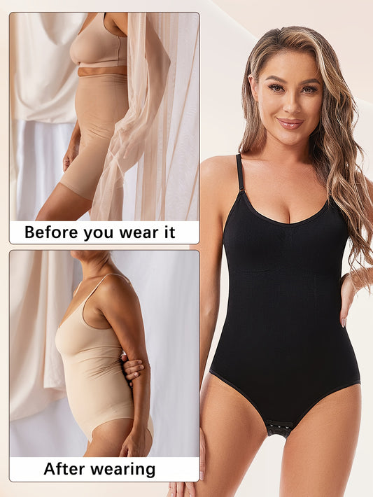 For Curvy Ladies 3 PCS SET  XL-3XL UK ( 18-24) Plus Size Seamless Triangle Bodysuit Shaping Underwear with Adjustable Straps, Tummy Control, Butt Lifting Effect, and Front Snap Closure