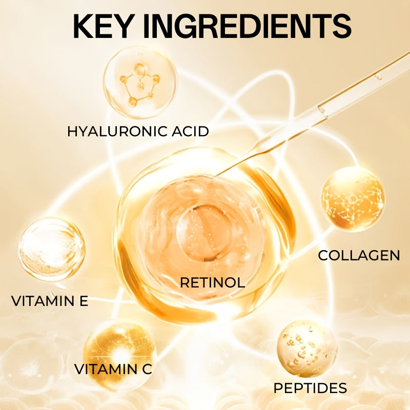 Retinol Collagen Cream That Hydrates, Tightens, And Lifts Drooping Skin, Enhances Elasticity, Balances Skin Tone, Includes Hyaluronic Acid, Vitamin C, And Peptides, Giving The Skin a Youthful And Radiant Appearance, Appropria