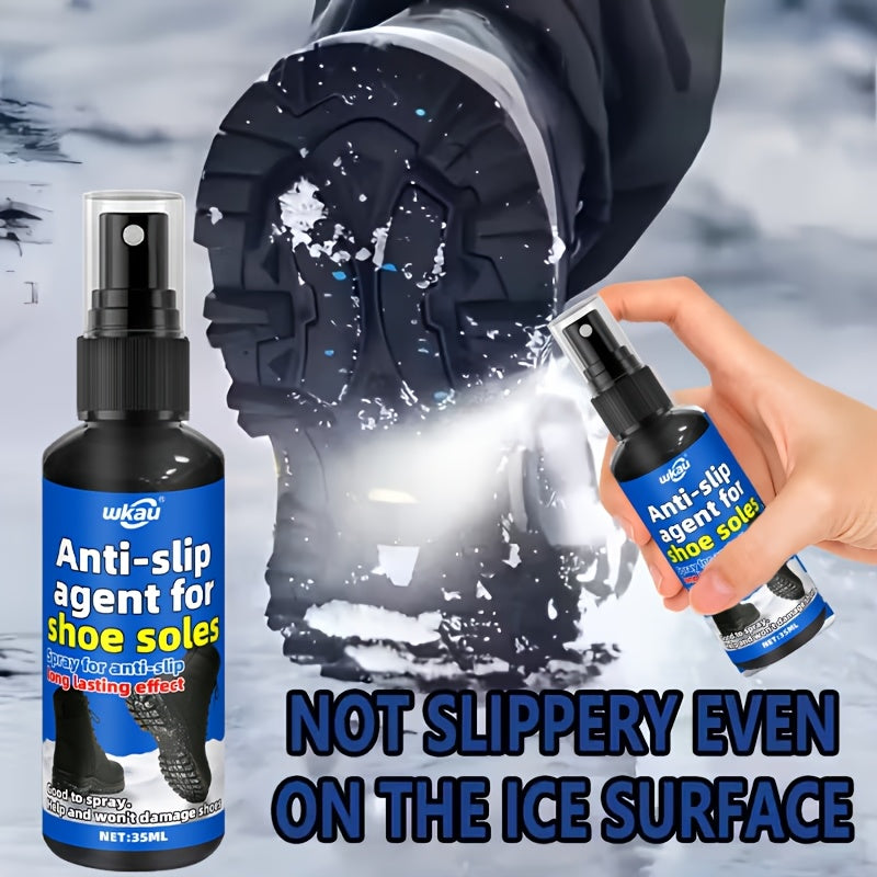 NEW Portable Anti-Slip Shoe Spray - Transparent Grip Enhancer for Rain, & Ice - Easy-to-Apply Stability Spray for Sneakers,, Footwear - Carry- Formula for Wet/Snowy Days & Winter Sports Accessories