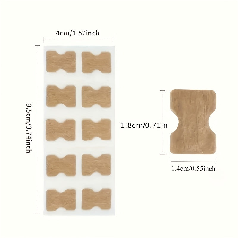 NEW Arrivals 160 PCS 16 Sheets Set Glue-On Toenail Correction Tapes - Instant Cover for Toenails, Hidden Holes & Bends, Nail Cover Strips, Easy Cut-to-Fit (No Sensitive Glue), for Sensitive Light Beige