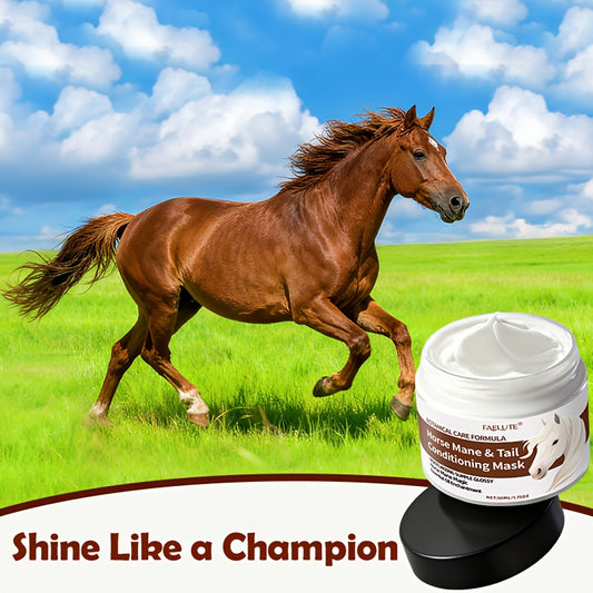 NEW Mane & Tail Conditioning Balm - Professional Horse Grooming Cream with Natural Oils & Vitamin E, Non-Greasy Formula for Instant Mane Softening, Shine & Long-Lasting Care - Show Horse Care for Equestrian Competitions & dai