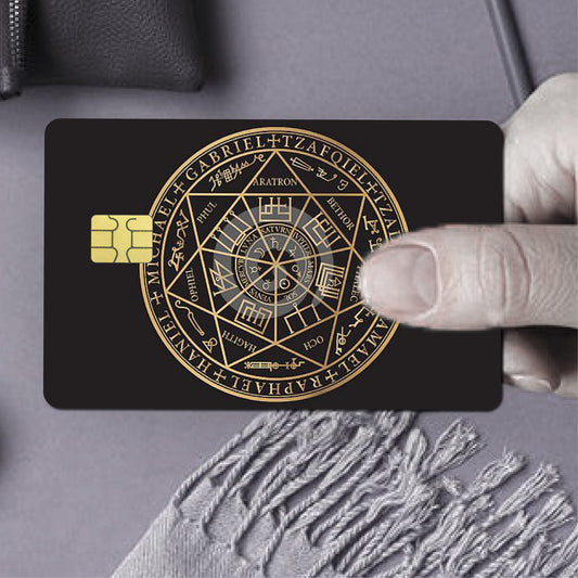 Secret Society  Mysterious And Exquisite Pattern Credit Card Sticker Set, 2pcs in 1 Set of Credit Card Stickers, Debit Card Skins, Bank Card Fun Skins, Holiday Gifts, Frosted Texture Feels Comfortable, Skins Are Suitable for