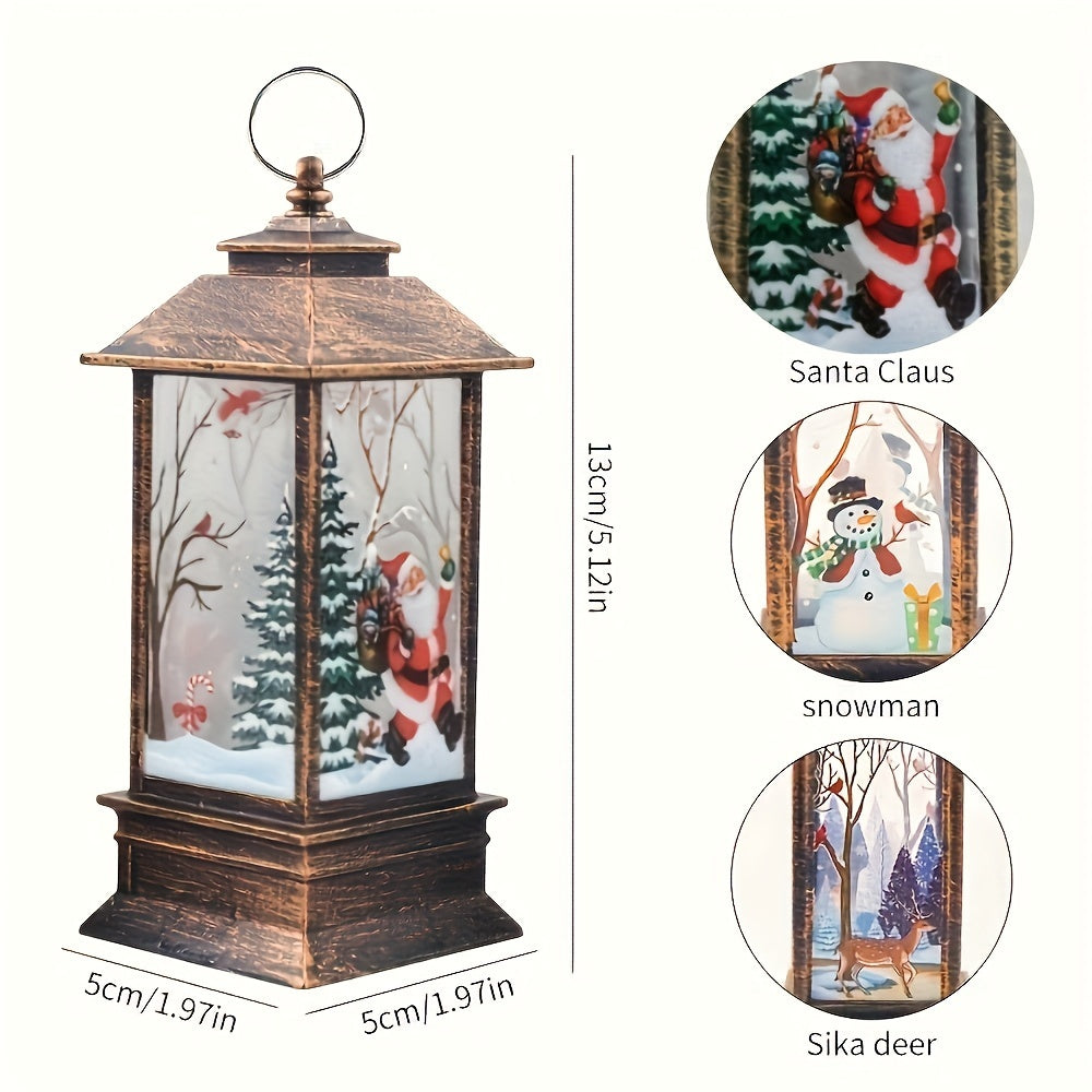 3pcs Retro Christmas Candle LED Tea Light-Santa Claus,Elk,Snowman Pattern Fireless Candles with Decorative Party Lights-Perfect for Lndoor Holiday Decorations,Festive Ambiance,And Gift Ldeas