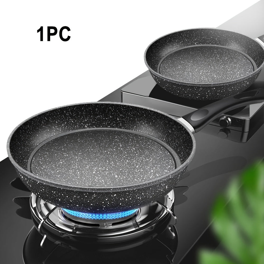 26cm Non-Stick Frying Pan with a 5-Layer Marble Coating, Smokeless And Compatible with Induction Cooktops for Breakfast Pancakes Steaks Cooking Accessories Home Kitchen Supplies