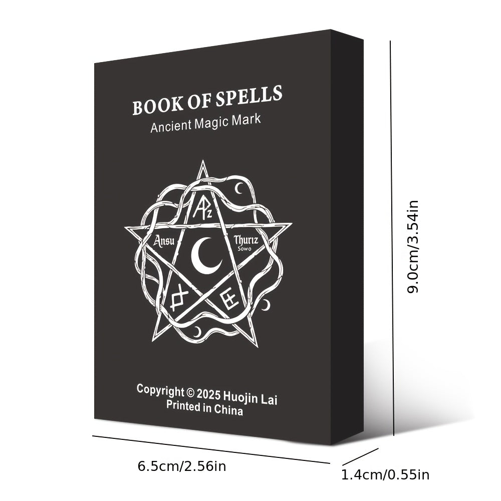 Book Of Spells | Tabletop Card Game Featuring 35 Dusty Forbidden Powers Of Divination And Oracle Cards | Perfect For Halloween/Christmas/Thanksgiving Gifts, Ideal For Game Nights | Smile Talk
