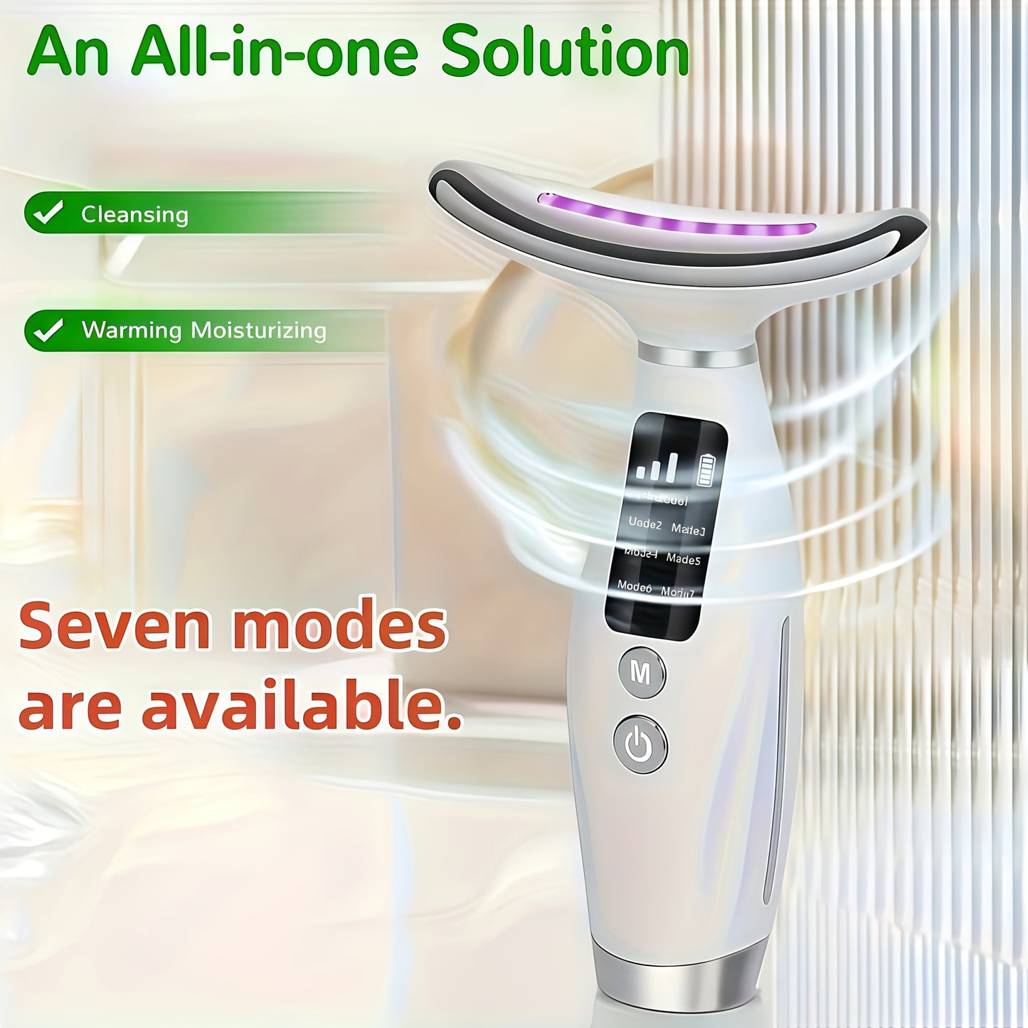 NEW Seven-Mode Electric Beauty Device - LED Digital Display, Effective Relaxation and Facial Care, Suitable for Face, Neck, Double Chin, Ideal for Home and Beauty Salons, USB-Rechargeable Facial Sculpting Tool - Perfect Holid