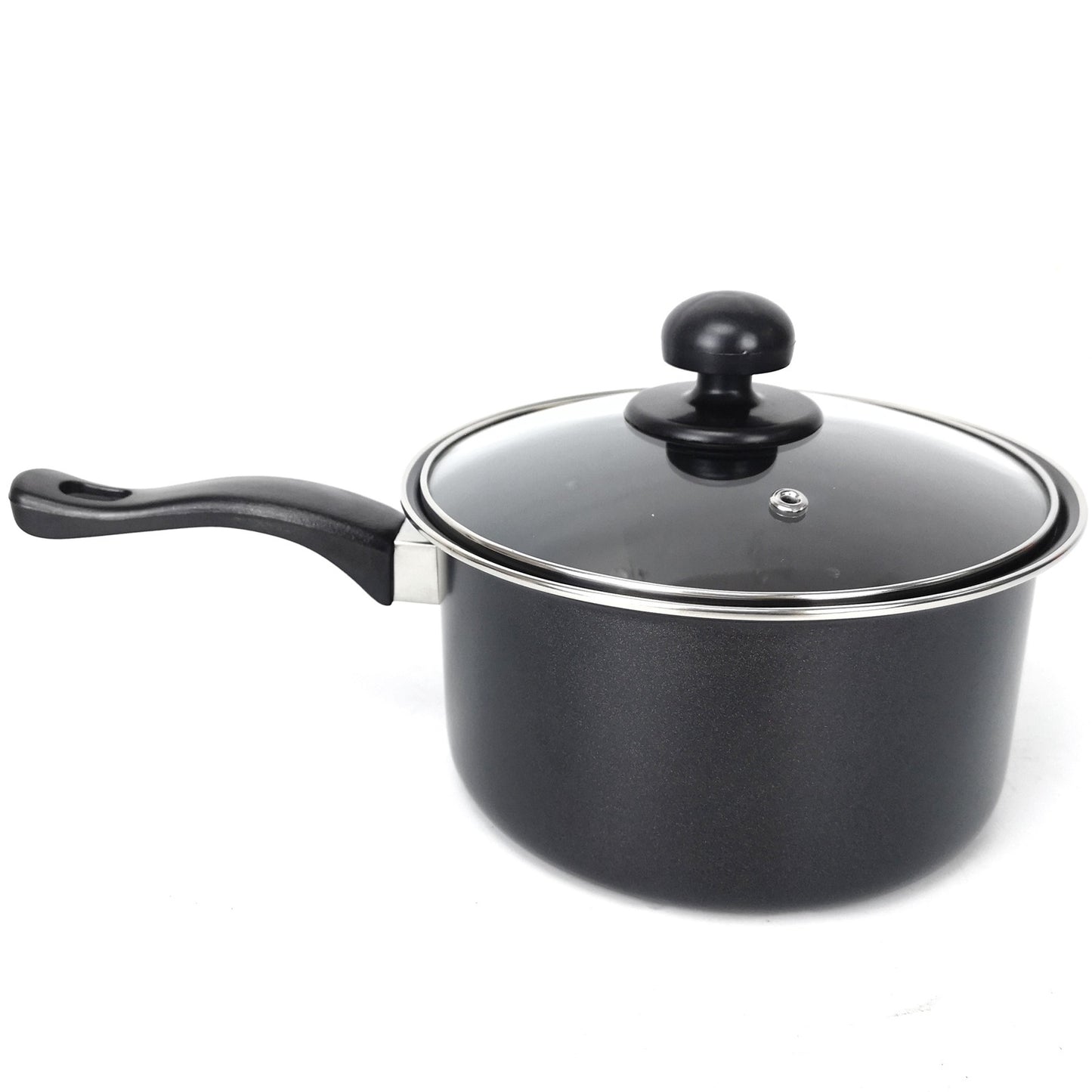 4 PCS Set + 3 Lids Black Non Stick Cookware Set Cooking Pot Frying Pan Saucepan With Lids Kitchen Cooking Accessories