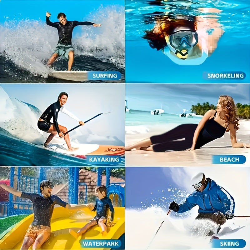 4 PCS Set "Tourism Season" New IP65 waterproof air cushion surrounded by floating thick waterproof bag, can protect up to 17.78 cm of mobile phone, suitable for swimming, surfing, rainy day travel, beach, cruise, skiing and o