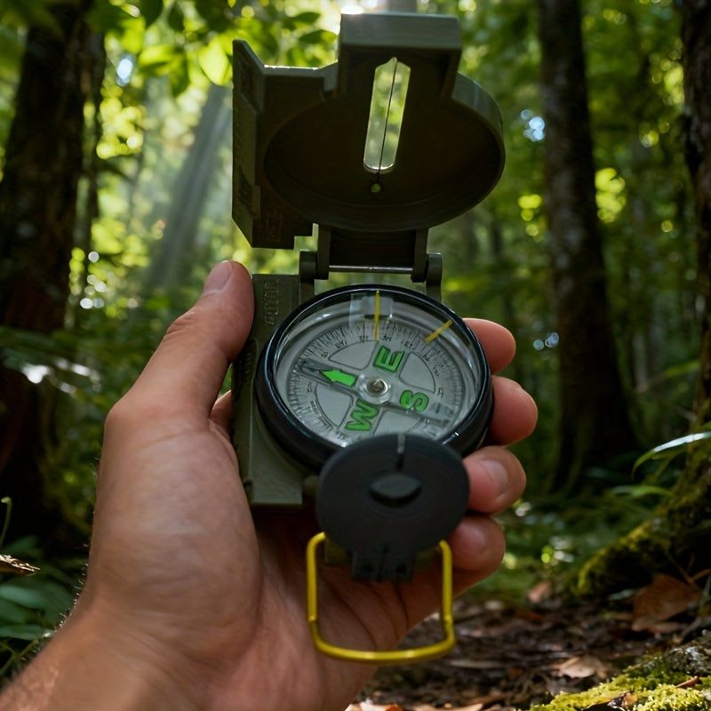 Outdoor Emergency Survival Compass, a Multifunctional Waterproof Portable Compass for Hiking, Camping, Bushcraft Mountain Adventures And Traveling, Without Battery Sports Activities