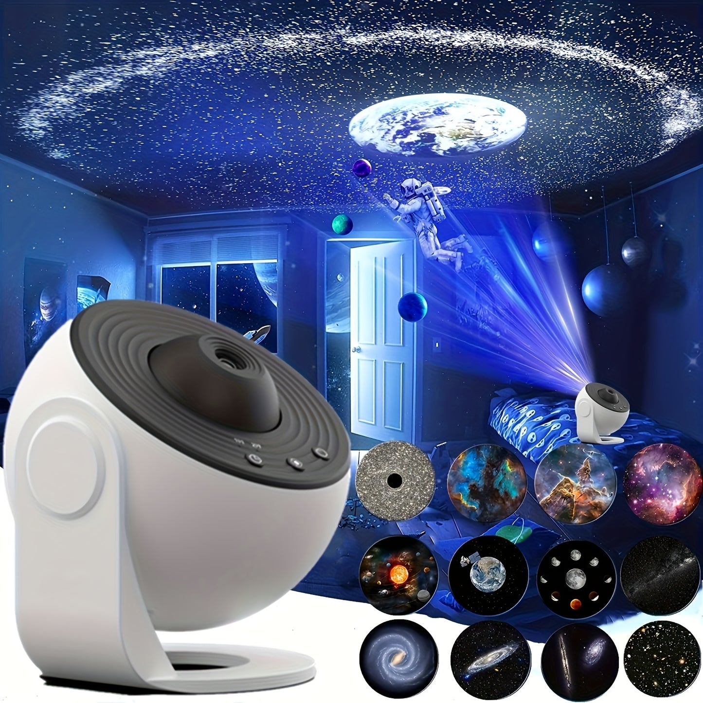 NEW Arrivals 13 Modes - High Definition Planetarium for galaxy Starlight Projector -6W 360 ° Rotating Solar System Projector With Adjustable Focus And Timer, USB Power For Bedroom Decoration, Suitable For Bedroom And Living