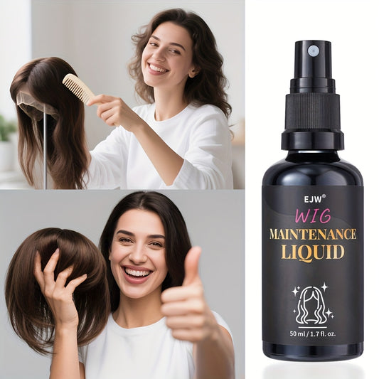 No-Rinse Wig Spray - Volumizing & Detangling Formula with Glycerin & Plant Extracts, Instantly Adds Body, Softens & Tames Knots for Synthetic Hair Wigs, European Hair Care Technology